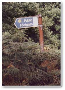 Footpath sign
